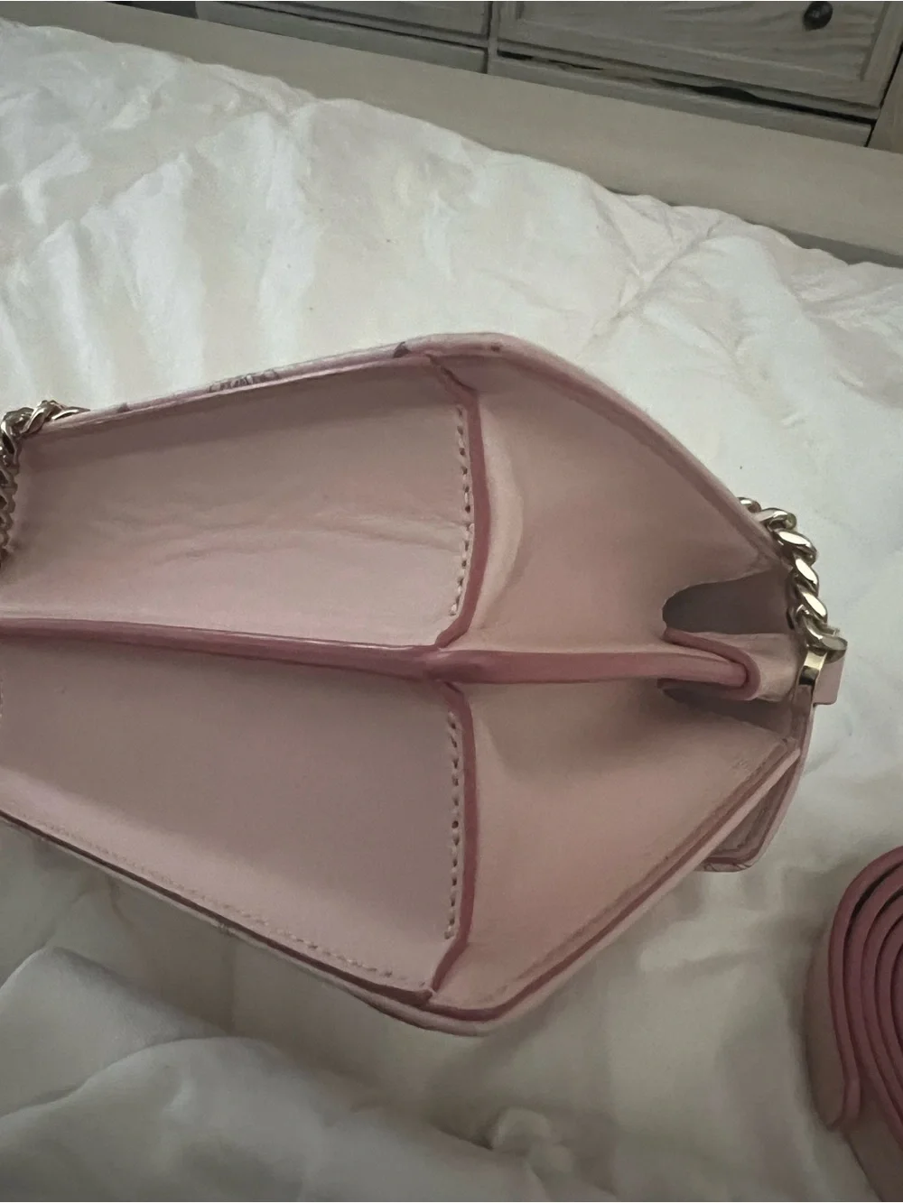 MCM Pink Visetos Gold-Tone Lock Crossbody Bag- BEAND NEW